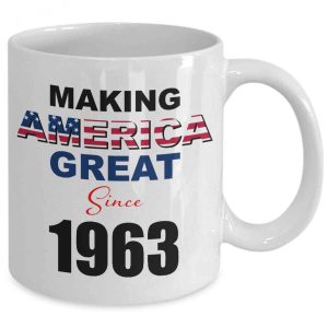 60th Birthday Mug Gift Making America Great Since 1963 Coffee Mug 2