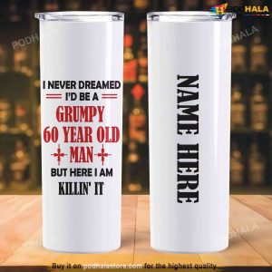 60th Birthday Tumbler For Men Grumpy Old Man Tumbler For 60 Year Old Gift 2