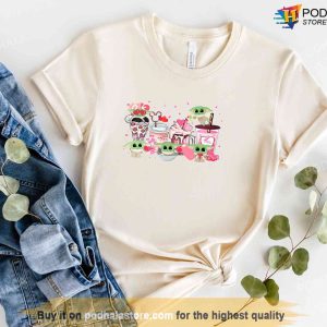 Baby Yoda Coffee Drink Valentine Day Shirt