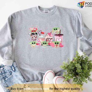 Baby Yoda Coffee Drink Valentine Day T shirt