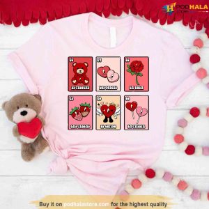 Bad Bunny Valentine Loteria Tshirt Romantic Gifts For Valentines Day