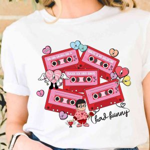 Bad Bunny Valentine Shirt, Xoxo Bad Bunny Hearts, Valentines Day Gift