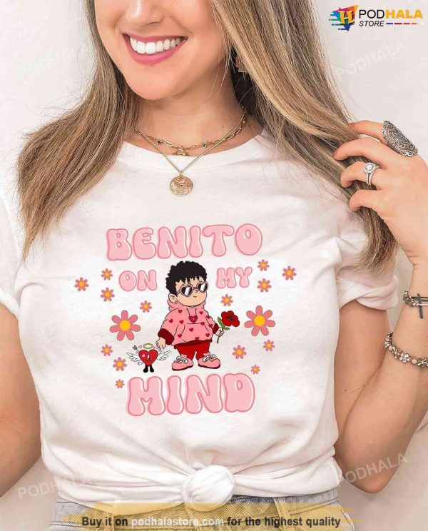 Bad Bunny Valentines Day Shirt, Benito On My Mind Valentines Gift