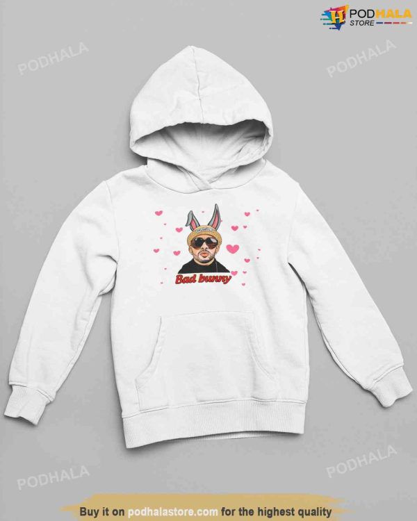 Bad Bunny Valentines Hoodie, Valentines Day Gifts For Girlfriend