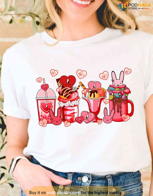 Bad Bunny Valentines Shirt, Valentine’s Coffee Lover Tee, Benito TShirt