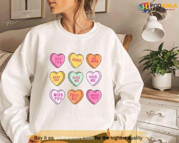 Be Mine Sweatshirt, Conversation Hearts Shirt, XOXO Sweatshirt, Valentines Day Shirt