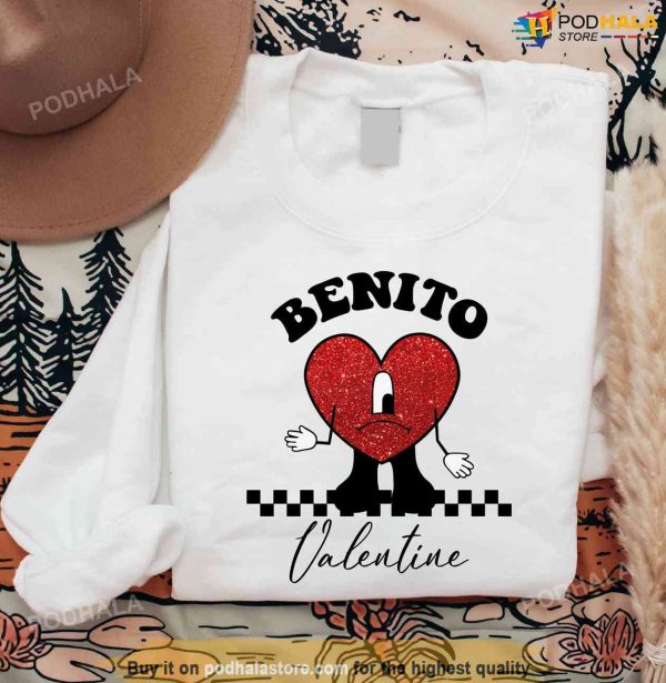 Benito Bad Bunny Heart Valentines Day Funny Shirt, Best Valentines Day Gifts