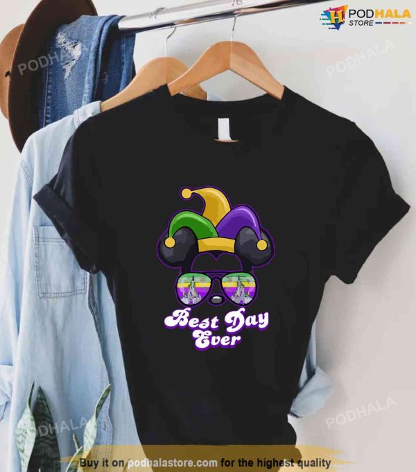 Best Day Ever Mardi Gras Shirt, Mickey Minnie Disney Castle Sunglasses T-Shirt