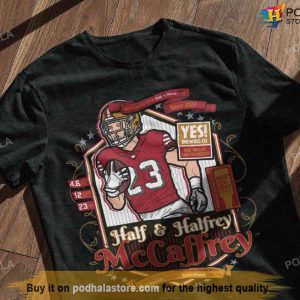 Christian McCaffrey (49ers) Fake Craft Beer Label T-Shirt — Dustin