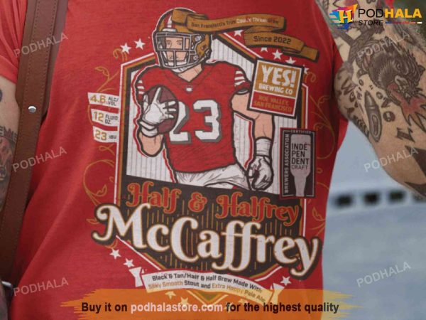 Christian McCaffrey 49ers Shirt Fake Craft Beer Label, 49Ers Gift Ideas