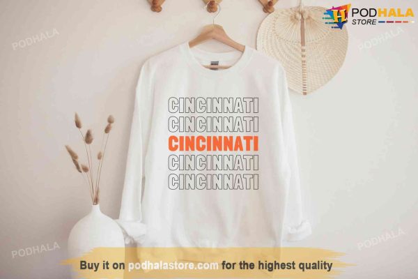 Cincinnati Sweatshirt Cincy Crewneck Football Fan Game Day Shirt