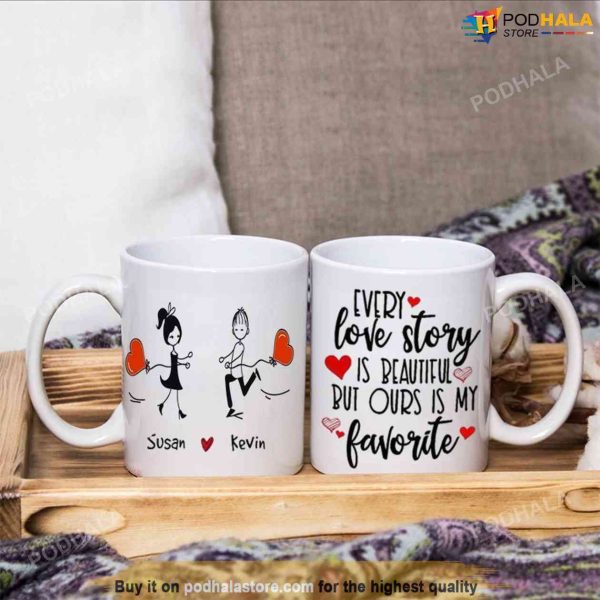 Custom Name Mug Every Love Story Funny Couple Valentines Day Gift