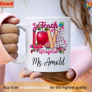 Custom Name Teacher Valentine Mug Personalized Teacher Gift 2