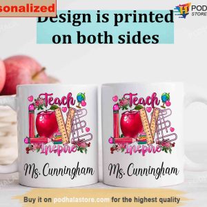 Custom Name Teacher Valentine Mug Personalized Teacher Gift 3