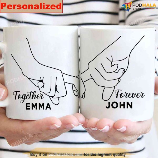 Customized With Couple’s Names Together And Forever Valentines Day Mug