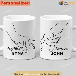 Customized With Couples Names Together And Forever Valentines Day Mug 2