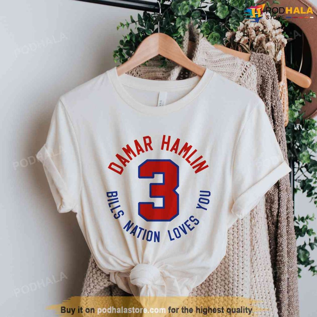 Tiniven Love for 3 Damar Hamlin Shirt