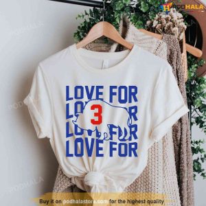 Damar Hamlin Love For 3 Buffalo Strong Shirt, Pray For 3 T-Shirt