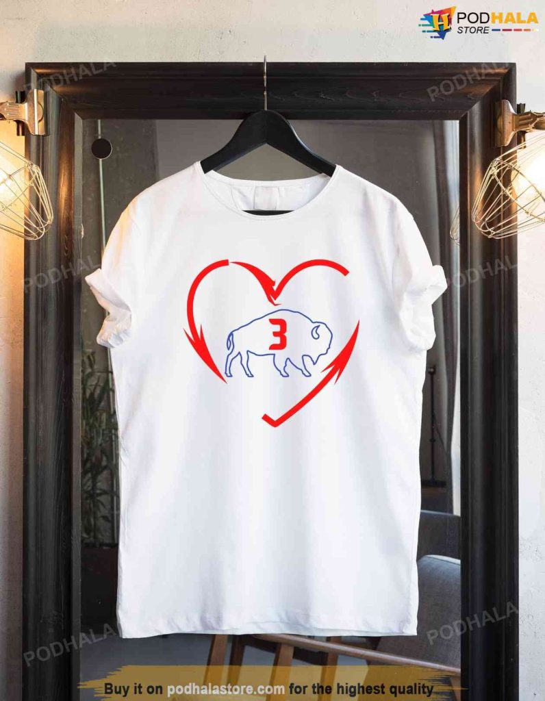 Damar Hamlin Love For 3 Shirt, Buffalo Bills Show Some Love