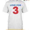 Damar Hamlin Love For 3 White T-Shirt, Hamlin Fan Shirt