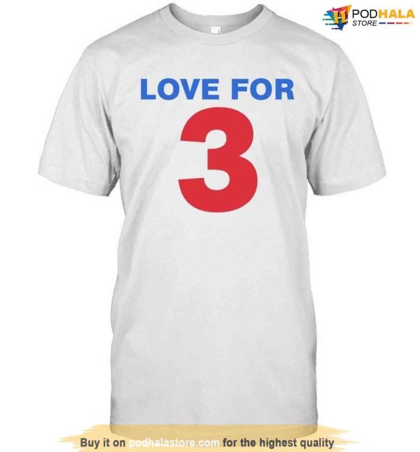 Damar Hamlin Love For 3 White T-Shirt, Hamlin Fan Shirt