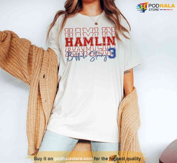 Damar Hamlin Strong T-Shirt, Love 3 Pray for Hamlin Shirt