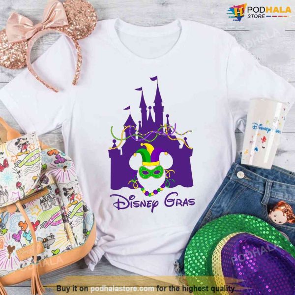 Disney Castle Mardi Gras Shirt, Mickey Disney Mardi Gras T-Shirt