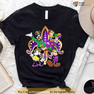 Disney Family Mardi Gras Shirt, Mickey Minnie Donald Fat Tuesday Tee