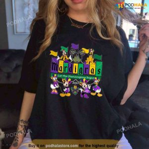 Disney Mardi Gras 2023 Shirt, Mickey Minnie Goofy Disney Gras Tee