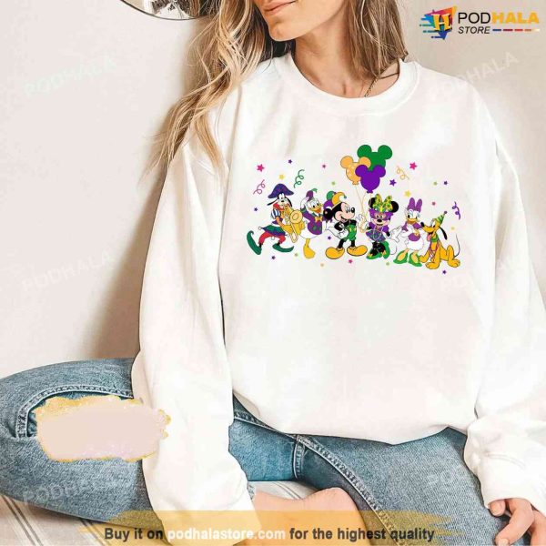Disney Mardi Gras 2023 Sweatshirt, Mickey And Friends Shirt Magic Kingdom Shirt
