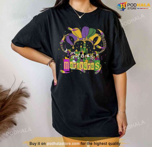 Disney Mardi Gras Shirt, Mickey And Friends Carnival Party Shirt