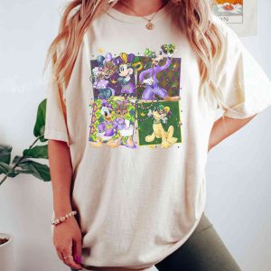 Disney Mardi Gras Shirt, Mickey and Friends Group Shot Panels Tee