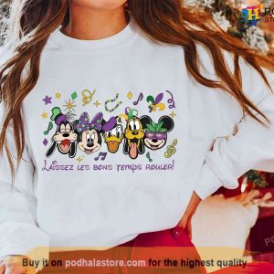 Disney Mardi Gras Sweatshirt, Mickey and Friends Mardi Gras Shirt