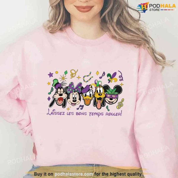 Disney Mardi Gras Sweatshirt, Mickey and Friends Mardi Gras Shirt