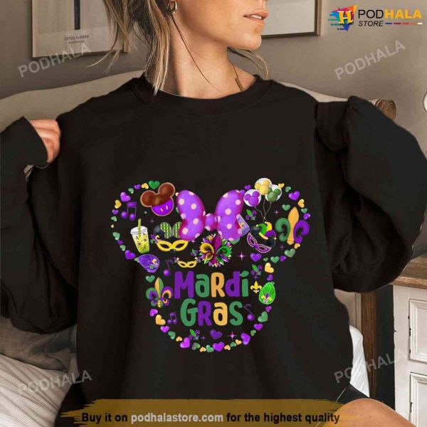 Disney Mardi Gras Shirt, Mickey Minnie Mardi Gras Matching Kingdom Tee