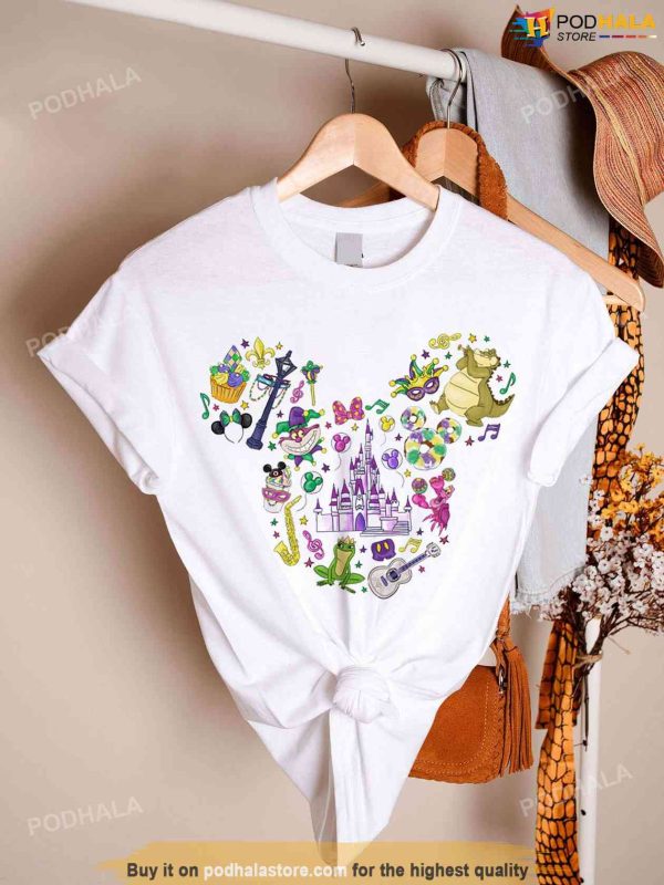 Disney Tiana Princess Mardi Gras Shirt, Mickey Ears T-Shirt