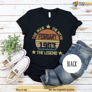 February 1963 The Man The Myth The Legend 60th Birthday Shirt