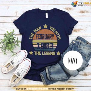 February 1963 The Man The Myth The Legend 60th Birthday Tshirt