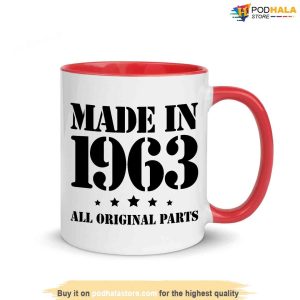 Funny 60th Birthday Mug Gifts Made In 1963 All Original Parts 2