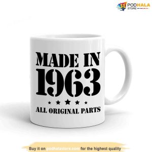 Funny 60th Birthday Mug Gifts Made In 1963 All Original Parts 3