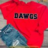 GA Dawgs Shirt, Georgia Sweatshirt, Chenille Patch Sweatshirt, Georgia Fan