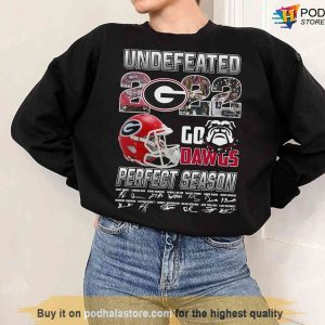 Georgia Bulldogs Undefeated 2022 Go Dawgs Tee National Champions Tshirt