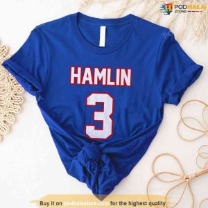 Hamlin Fan Tshirt Love For 3 Support Damar Hamlin Tshirt