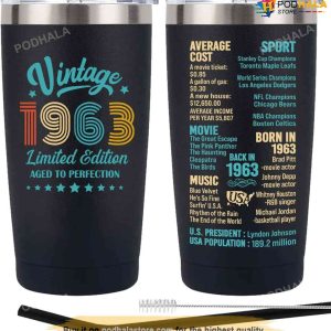 Happy 60 Years Old Birthday Gifts for Men Dad, 60th Birthday Tumbler