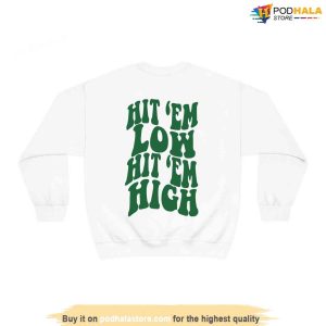 Gift For Philadelphia Eagles Fan, Hit Em Low Hit Em High, Philadelphia  Football Hoodie, Trendy Eagles Unisex Sweatshirt, Cute Eagles Hoodie