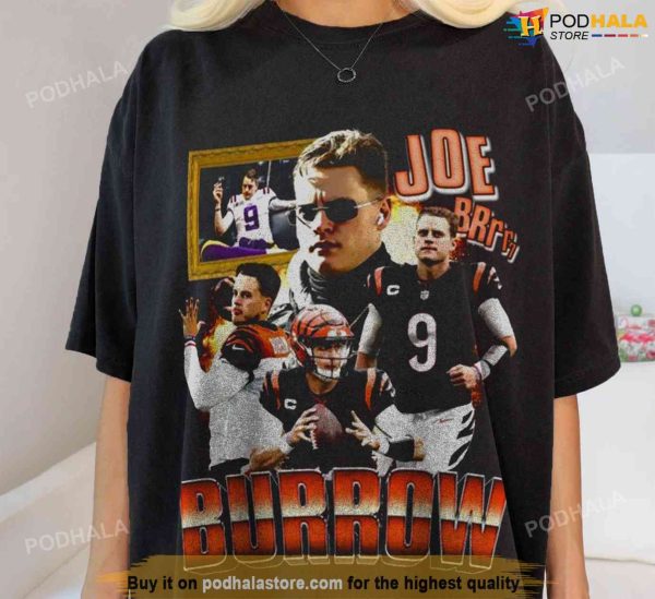 Joe Burrow Bengals 90s Vintage Shirt, Cincinnati Bengals Gifts For Fan