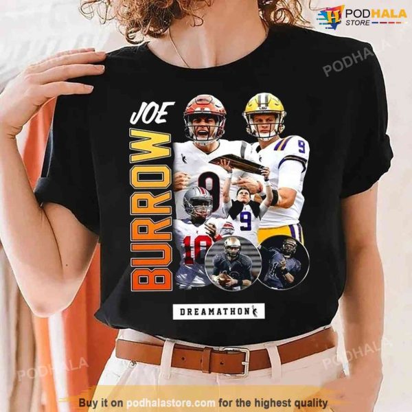 Joe Burrow Dreamathon Vintage Shirt, Cincinnati Bengals Gifts For Fans