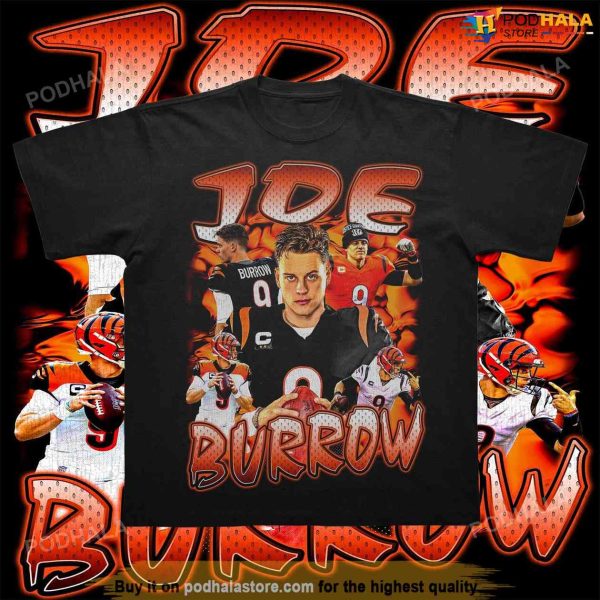 Joe Burrow Graphic Shirt, NFL Football Cincinnati Bengals Gifts For Fans