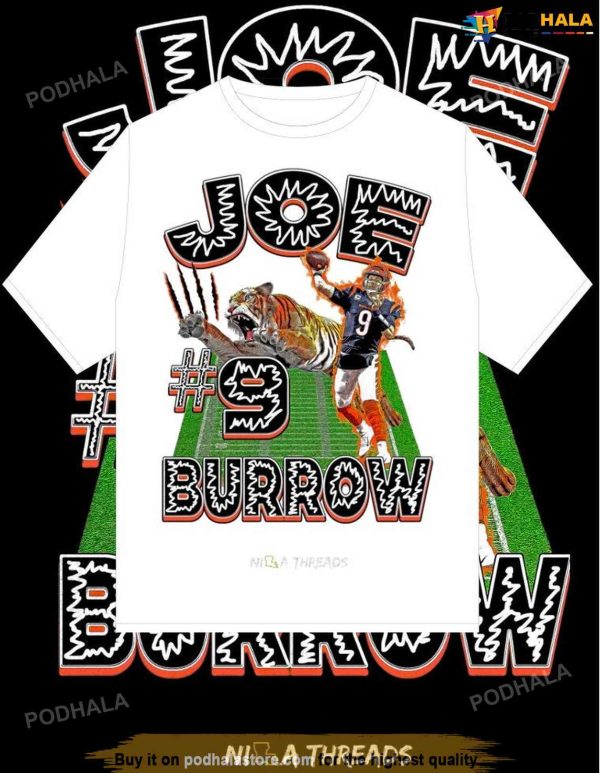 Joe Burrow Illustration Graphic Shirt, Joe Burrow Vintage Style Shirt