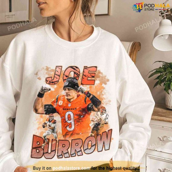 Joe Burrow Sweatshirt, NFL Football American Football Cincinnati Bengals Tee